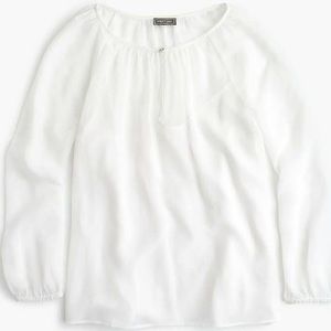 Point Sur Sparkly Pin Dot Sheer Chiffon Popover Blouse Top